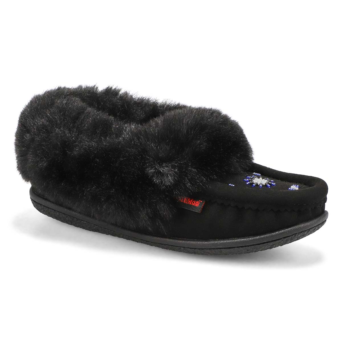 SoftMoc, Women's Cute 5 V3 Faux Fur Vegan Moc - Black Black