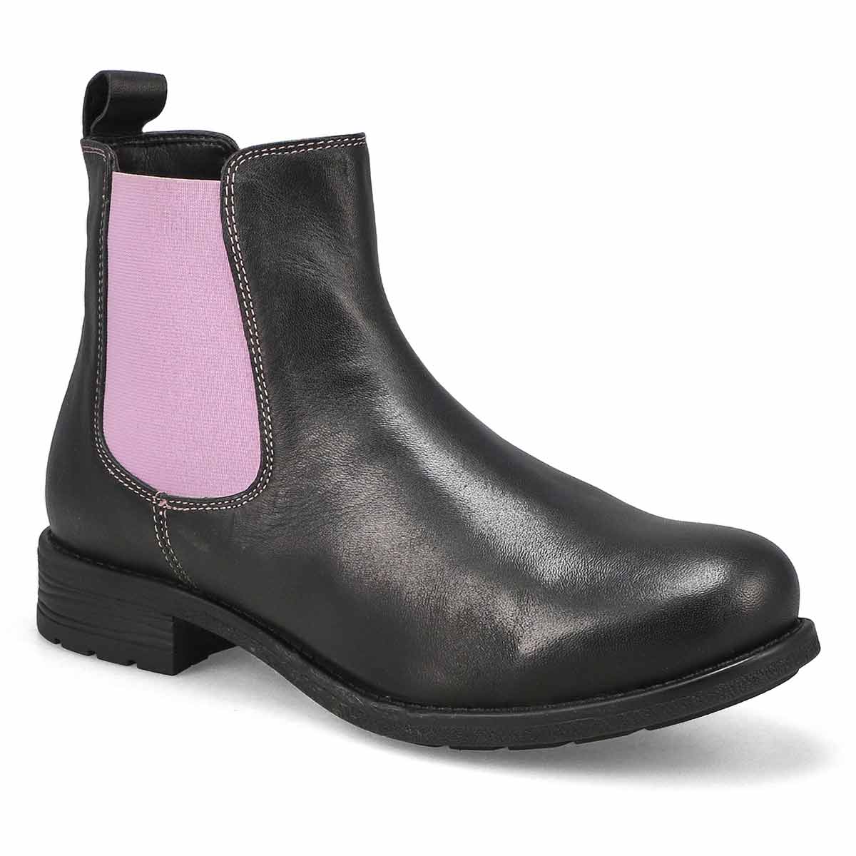 SoftMoc, Women's Darilyn 2 Leather Chelsea Boot - Black Mauve