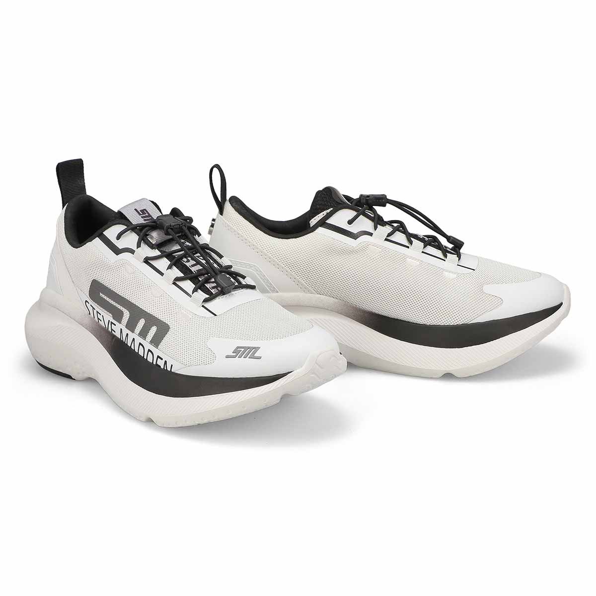 Womens Elevate 2 Lace Up Sneaker - White/Black