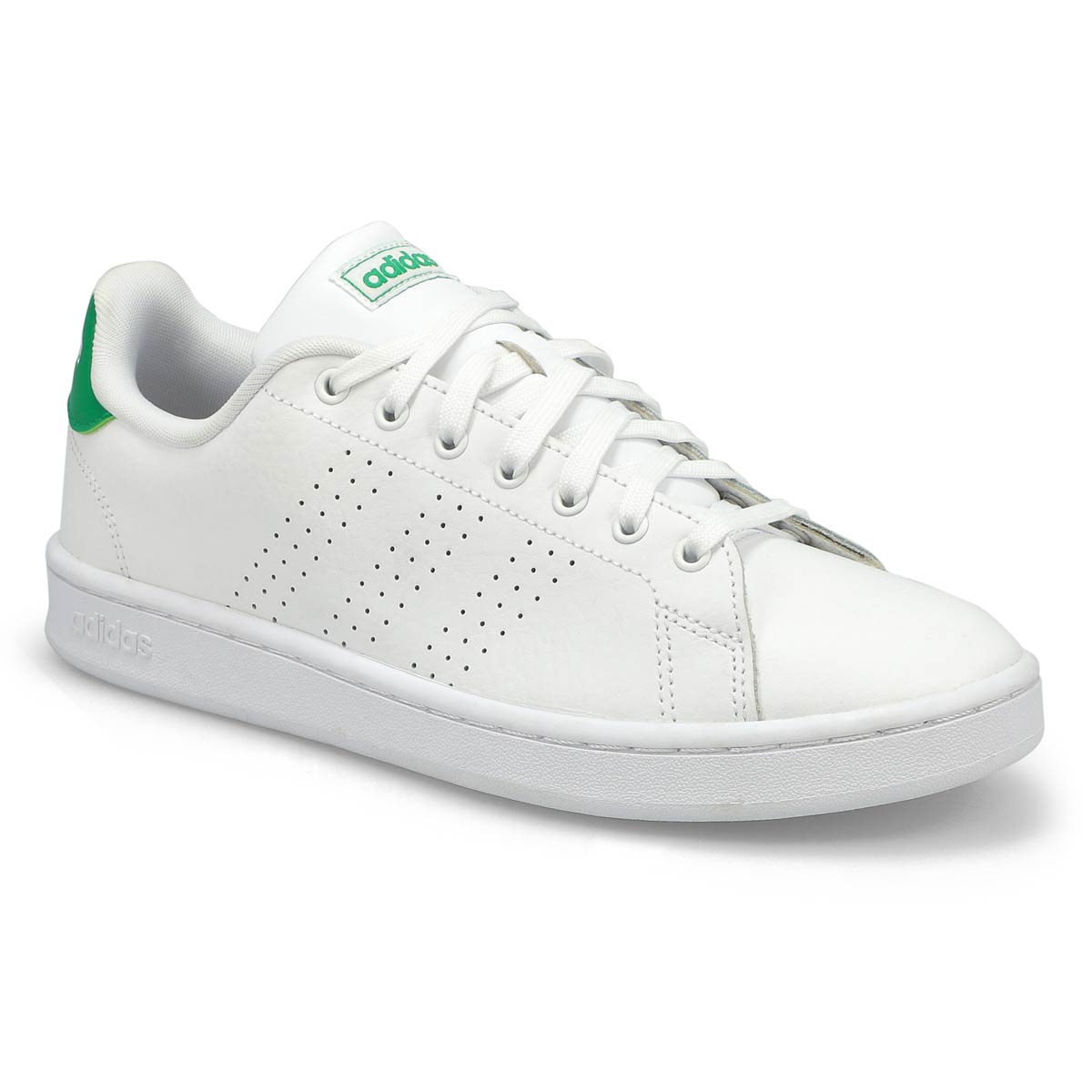 adidas Men's Advantage Sneaker - White/Green | SoftMoc.com