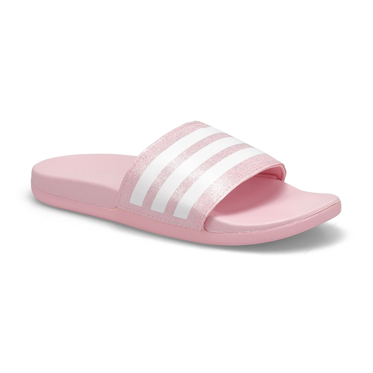 adidas, Girls' Adilette Comfort K Slide - Pink White