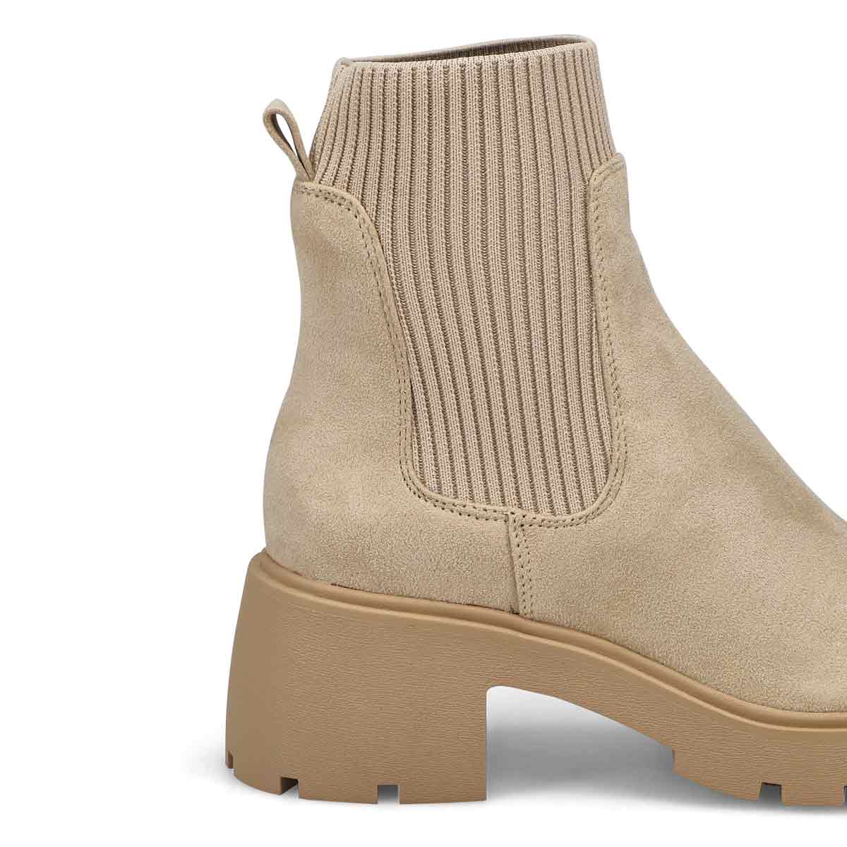 Womens Halona Suede Ankle Boot - Sand