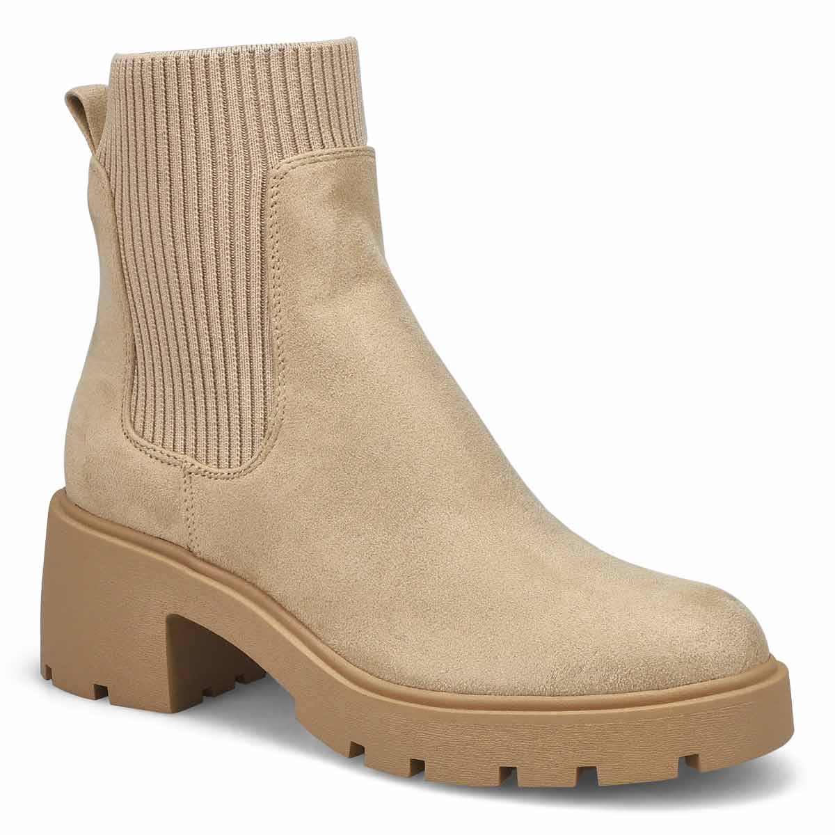 Womens Halona Suede Ankle Boot - Sand