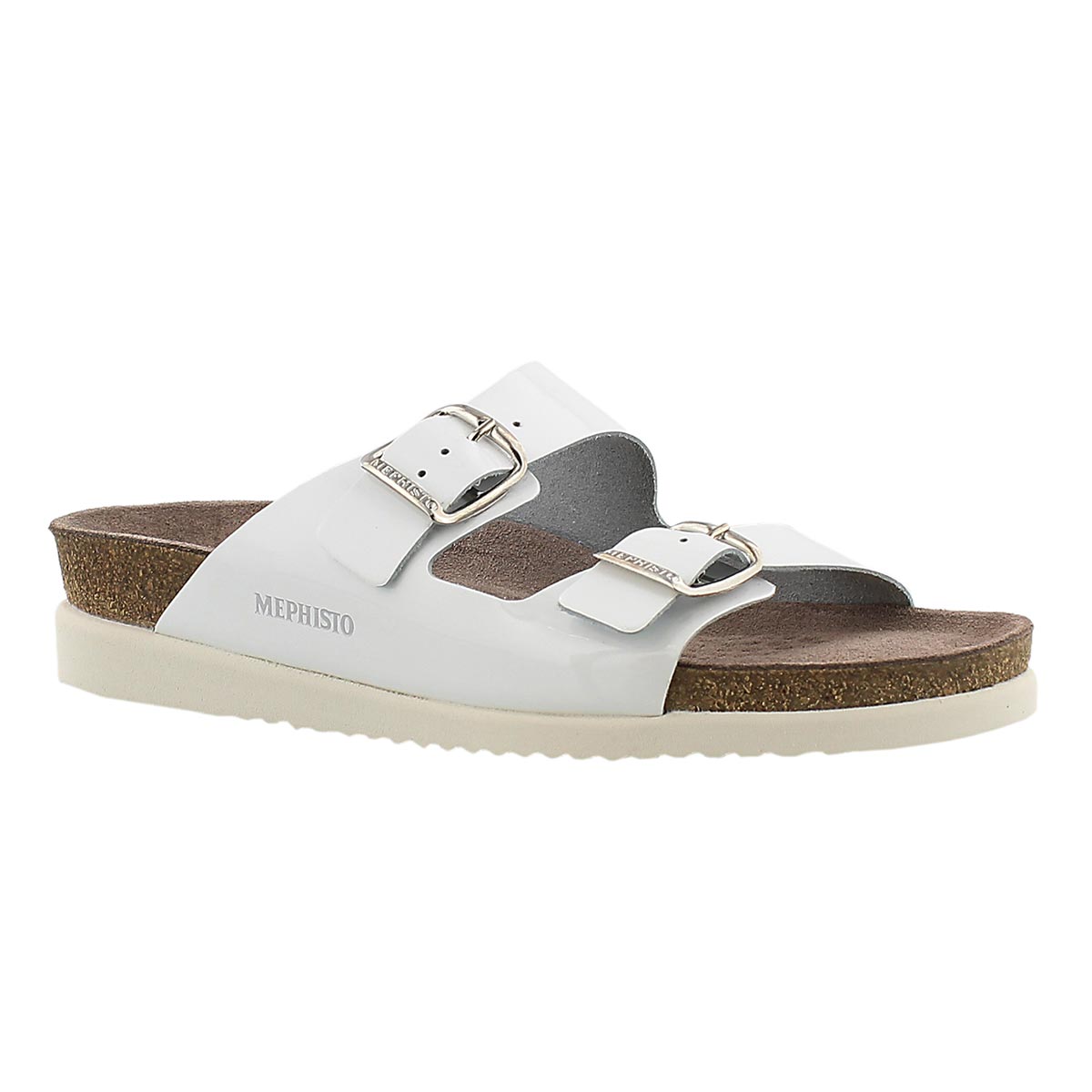 Mephisto Women's HARMONY white patent cork footbed sandals HARMONY-WHT