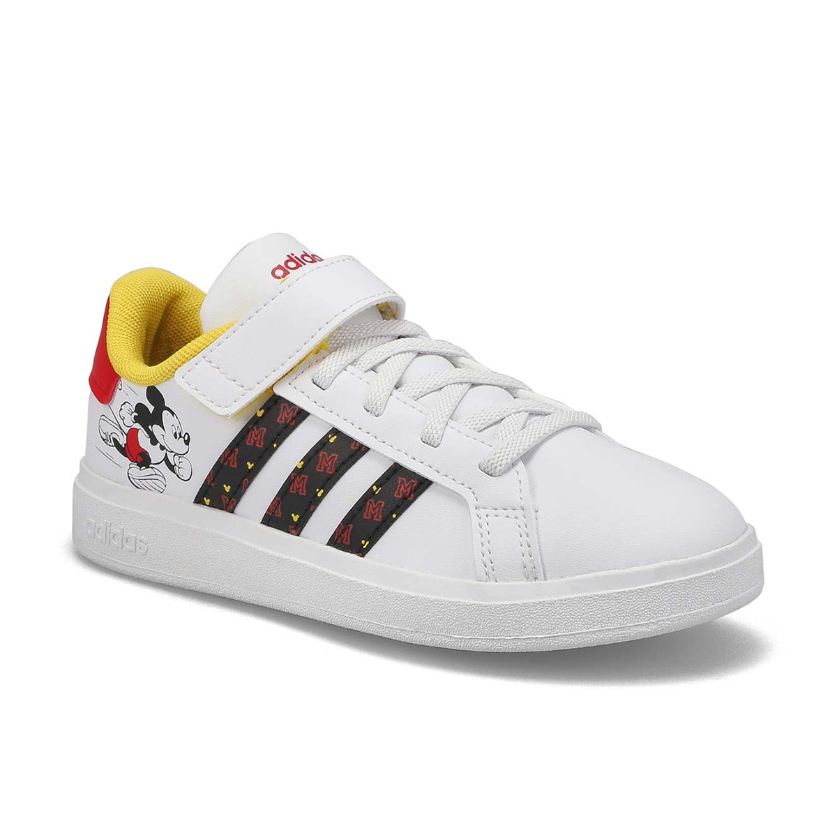 adidas, Baskets GRAND COURT 2.0 MICKEY, blanc noir rouge, enfants