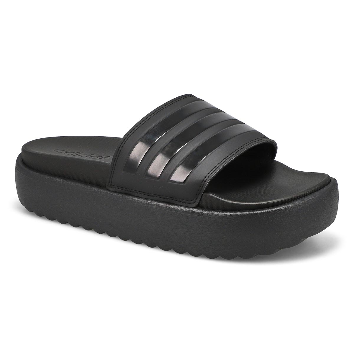 adidas, Claquette ADILETTE PLATFORM, noir noir, femmes