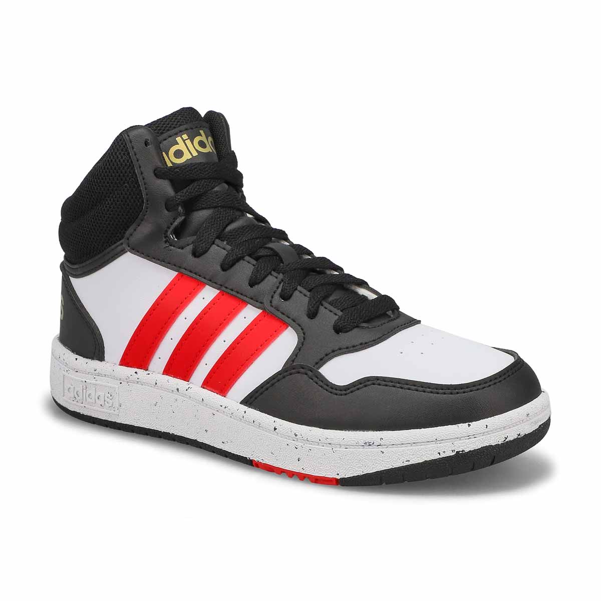 adidas, Kids' Hoops 3.0 High Top Sneaker - White Red Black