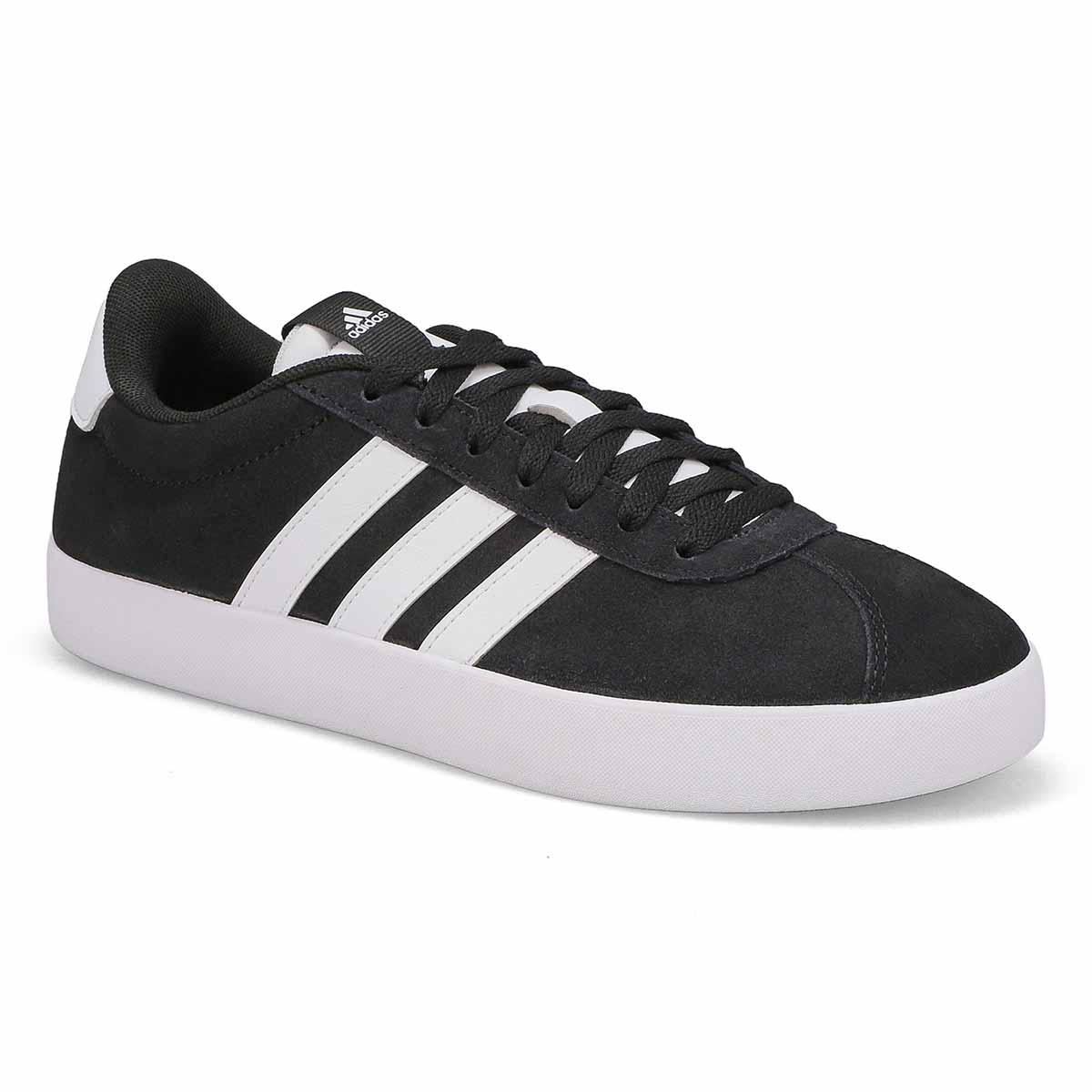 adidas, Men's VL Court 3.0 Lace Up Sneaker - Black White Black