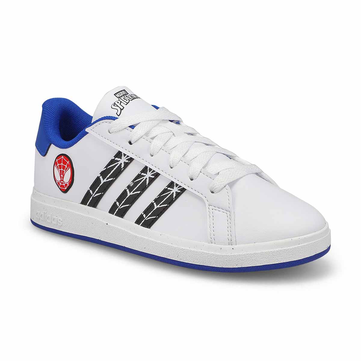 adidas, Kids' Grand Court Man K Sneaker - White Black Blue