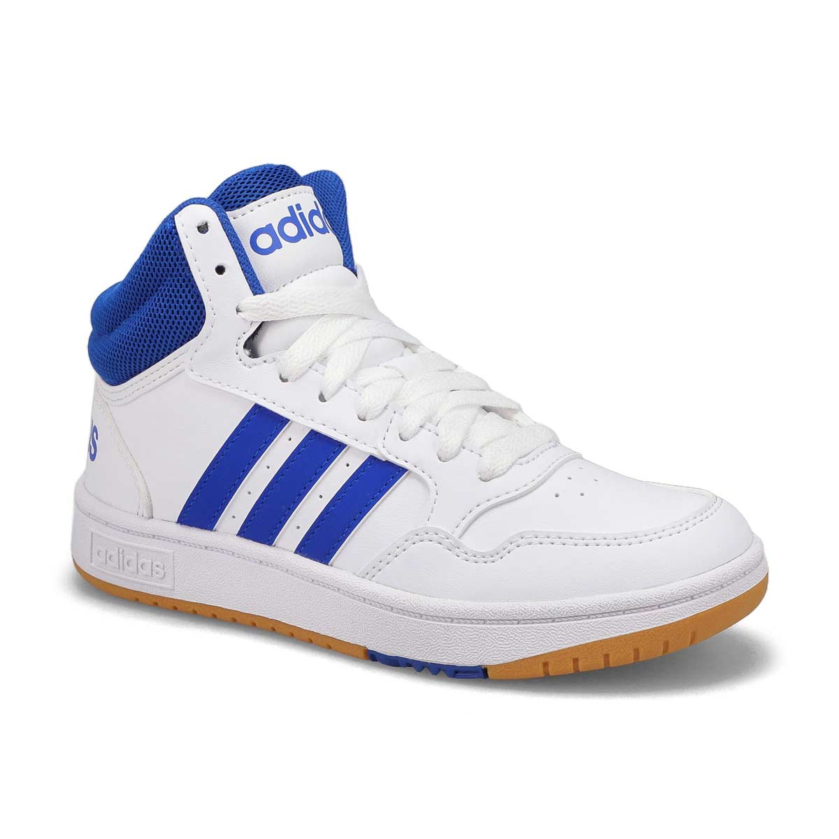 adidas, Kids' Hoops Mid 3.0 K Sneaker -White Blue