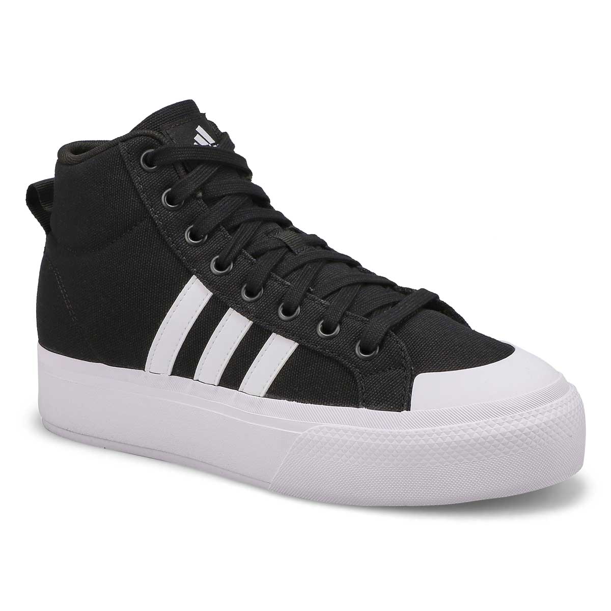 adidas, Women's Bravada 2.0 Platform Mid Top Sneaker - Black White