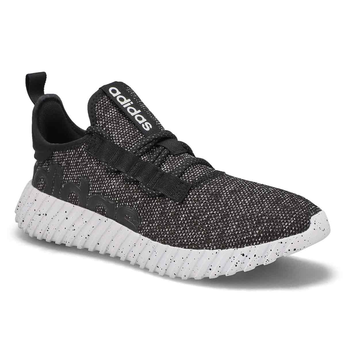 adidas, Men's Kaptir 3.0 Slip  On Sneaker - Black Black White