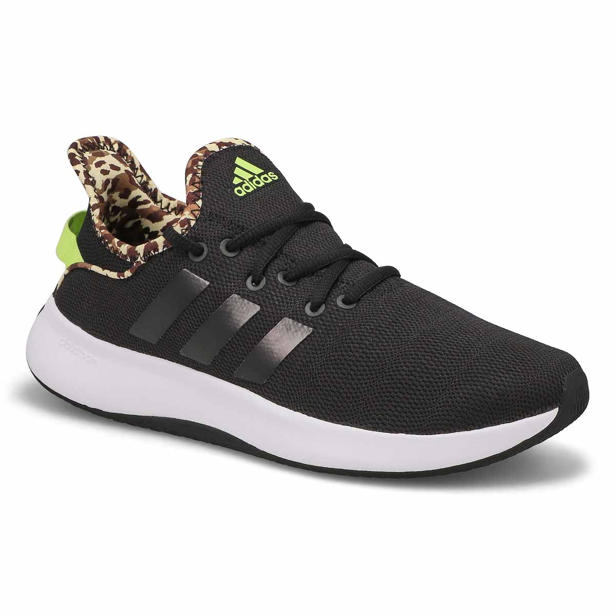 adidas, adidas, Women's Cloudfoam Pure Sneaker - Black Lime