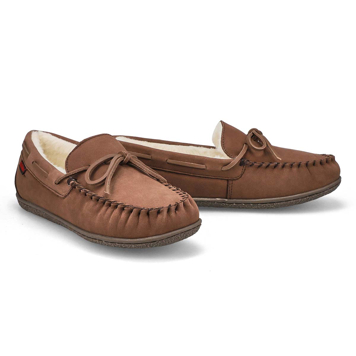 Mens Ivar Leather Memory Foam SoftMocs - Dark Brown