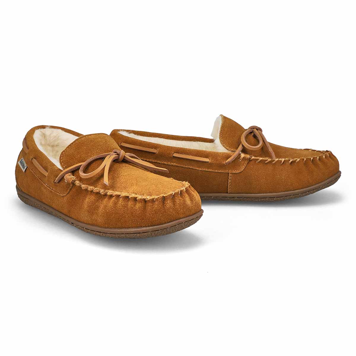 Mens Ivar Leather Memory Foam SoftMocs - Chestnut