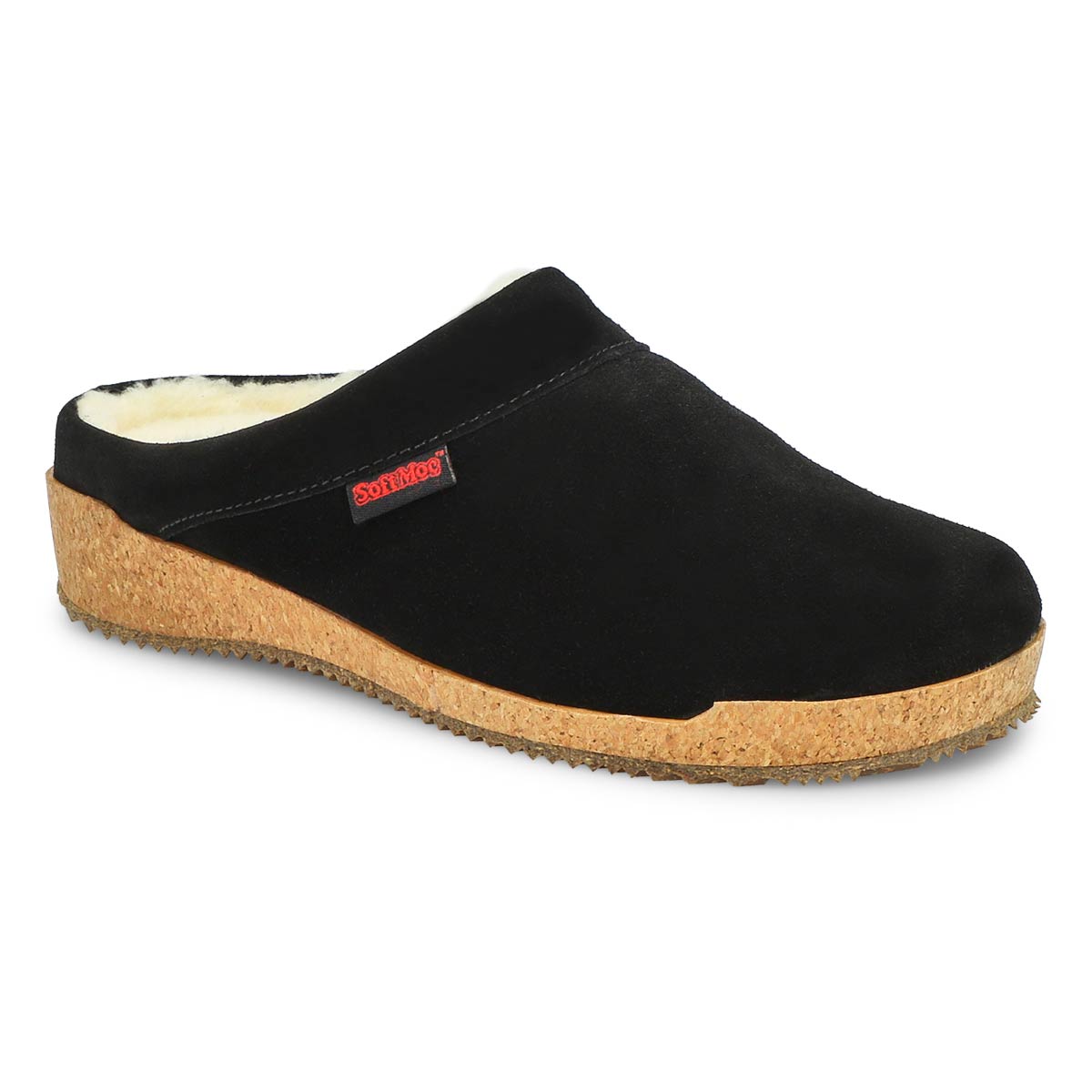 SoftMoc, Women's Ivy Suede Clog Slipper - Black