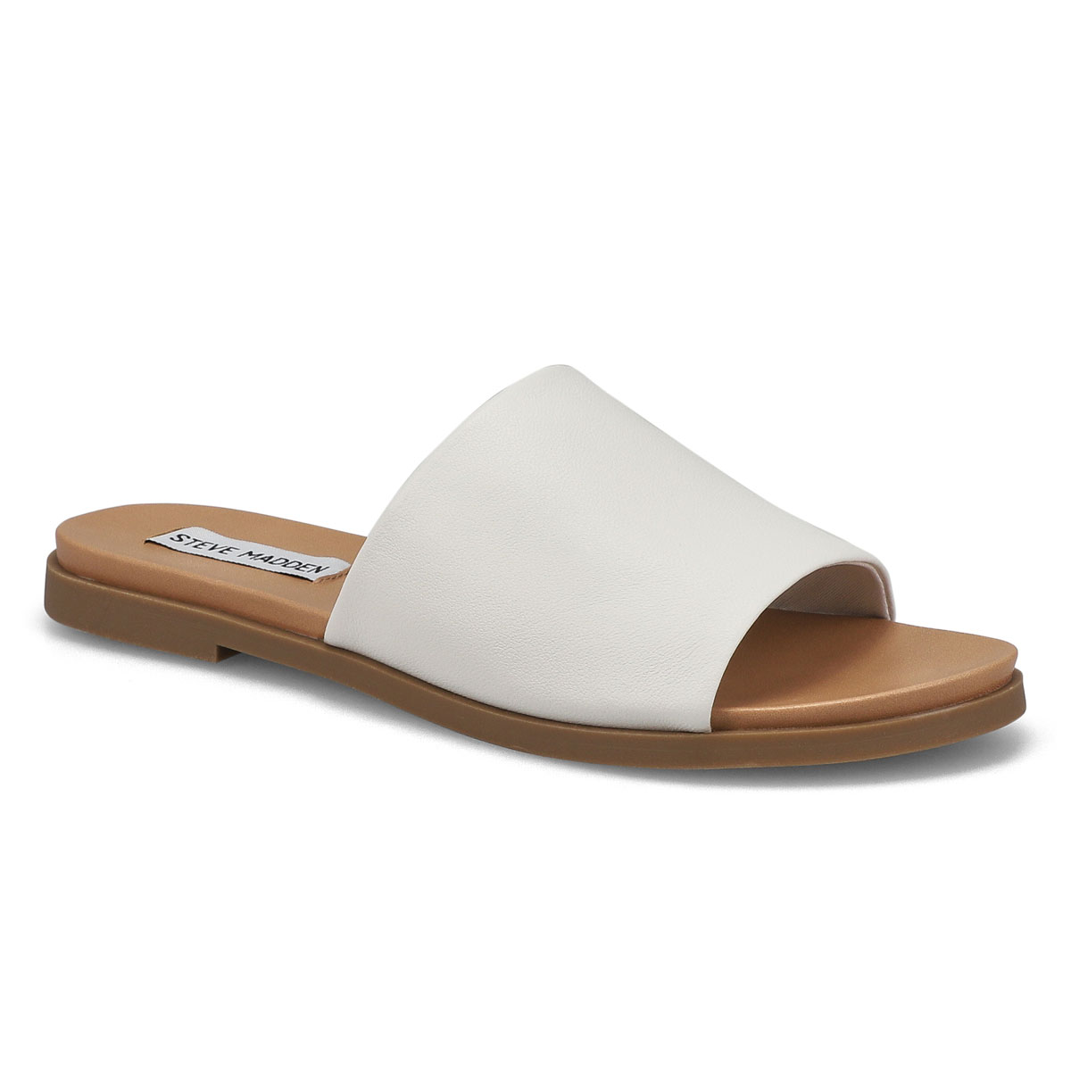 SteveMadden, Women's Kastle Slide Sandal - White