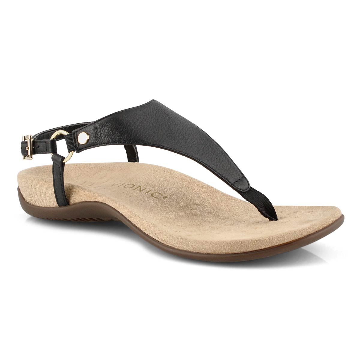 Vionic Women's Kirra Thong Sandal - Black | SoftMoc.com