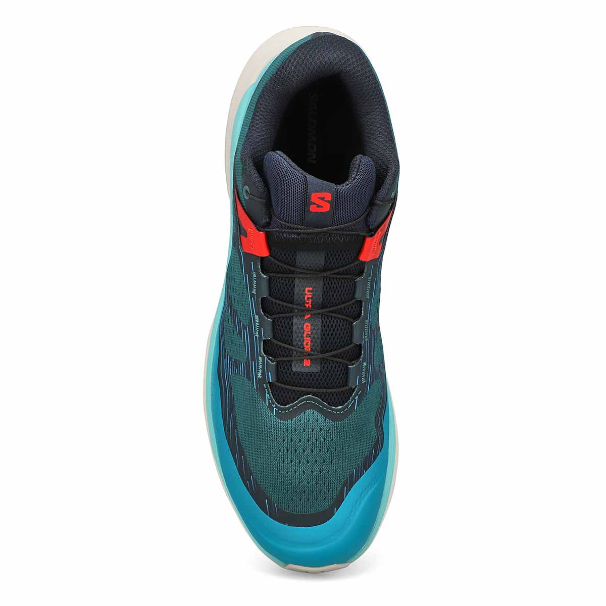 Mens Ultra Glide 2 Trail Runner Energy Foam Performance Sneaker - Atlantic Deep/ Blue/ Red