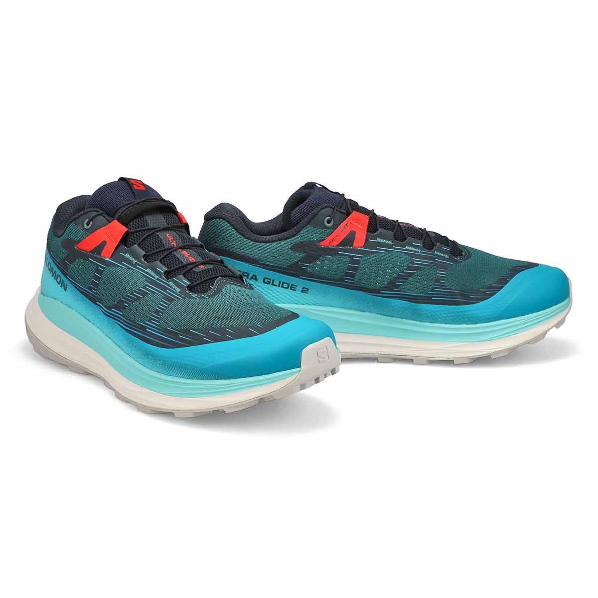 Mens Ultra Glide 2 Trail Runner Energy Foam Performance Sneaker - Atlantic Deep/ Blue/ Red