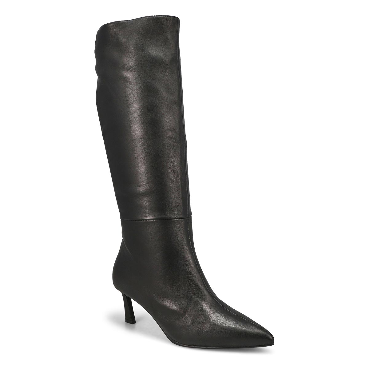 SteveMadden, Women's Lavan Leather Knee High Dress Boot - Black