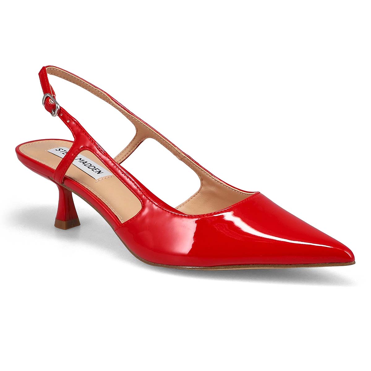 SteveMadden, Women's Legaci Slingback Dress Heel - Red Patent