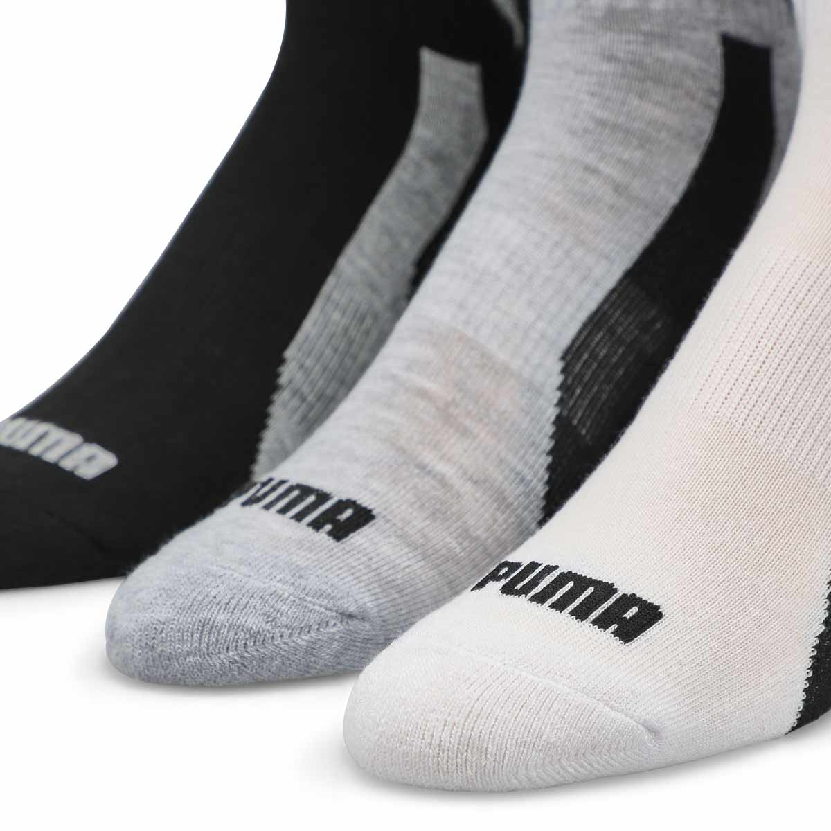 Mens Half Terry Quarter Crew Sock 6 Pack - Grey/Multi