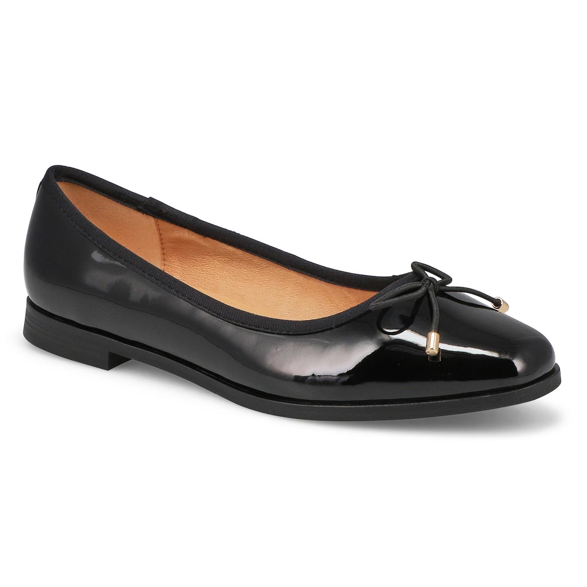 SoftMoc, Woemn's Paislee-P Patent Leather Ballerina Flat - Black