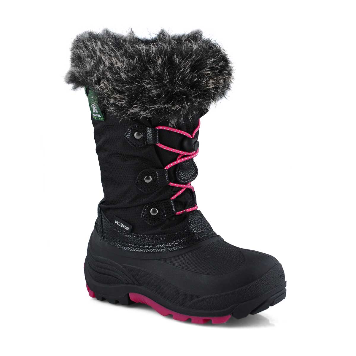 Kamik, Girls' Powdery 2 Waterproof Winter Boot - Black Rose