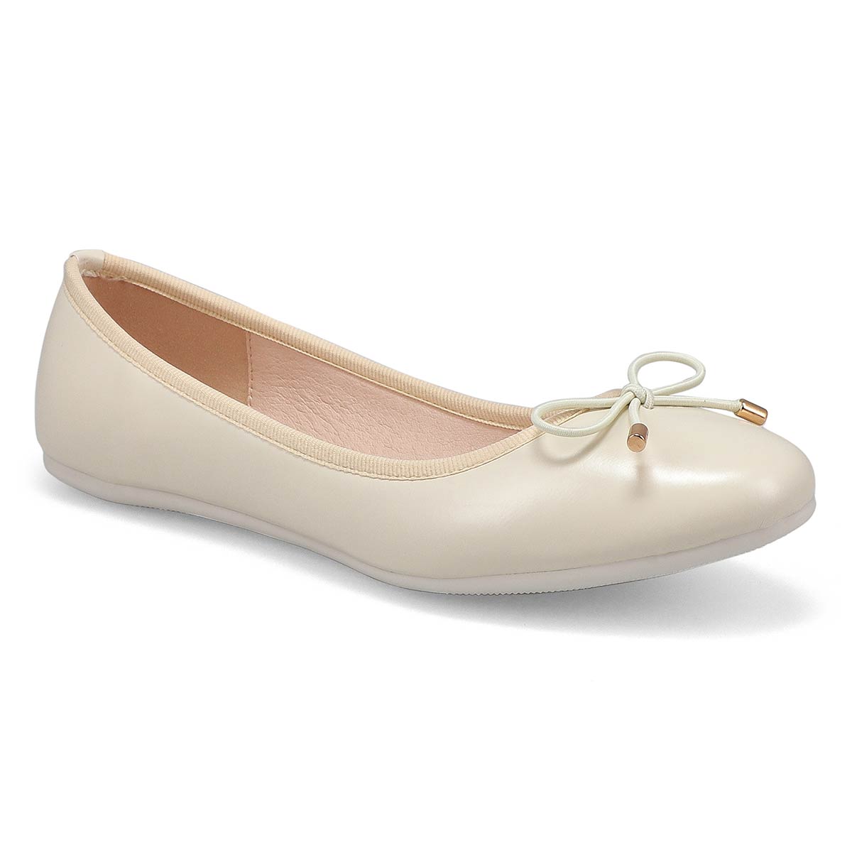 SoftMoc, Women's Priscilla Leather Ballerina Flat - Bone