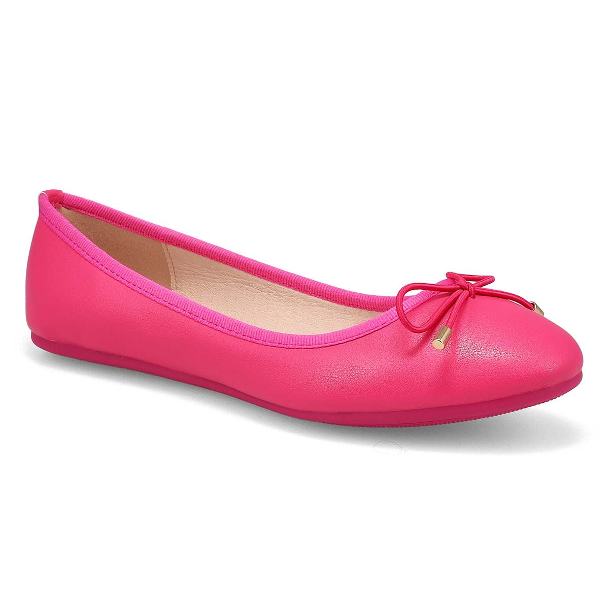 SoftMoc, Women's Priscilla Leather Ballerina Flat - Fucshia