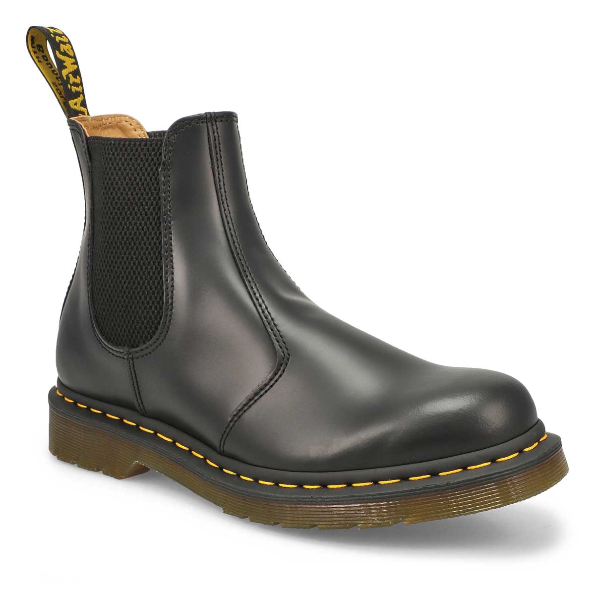 DrMartens, Women's 2976 Yellow Stitch Chelsea Boot - Black