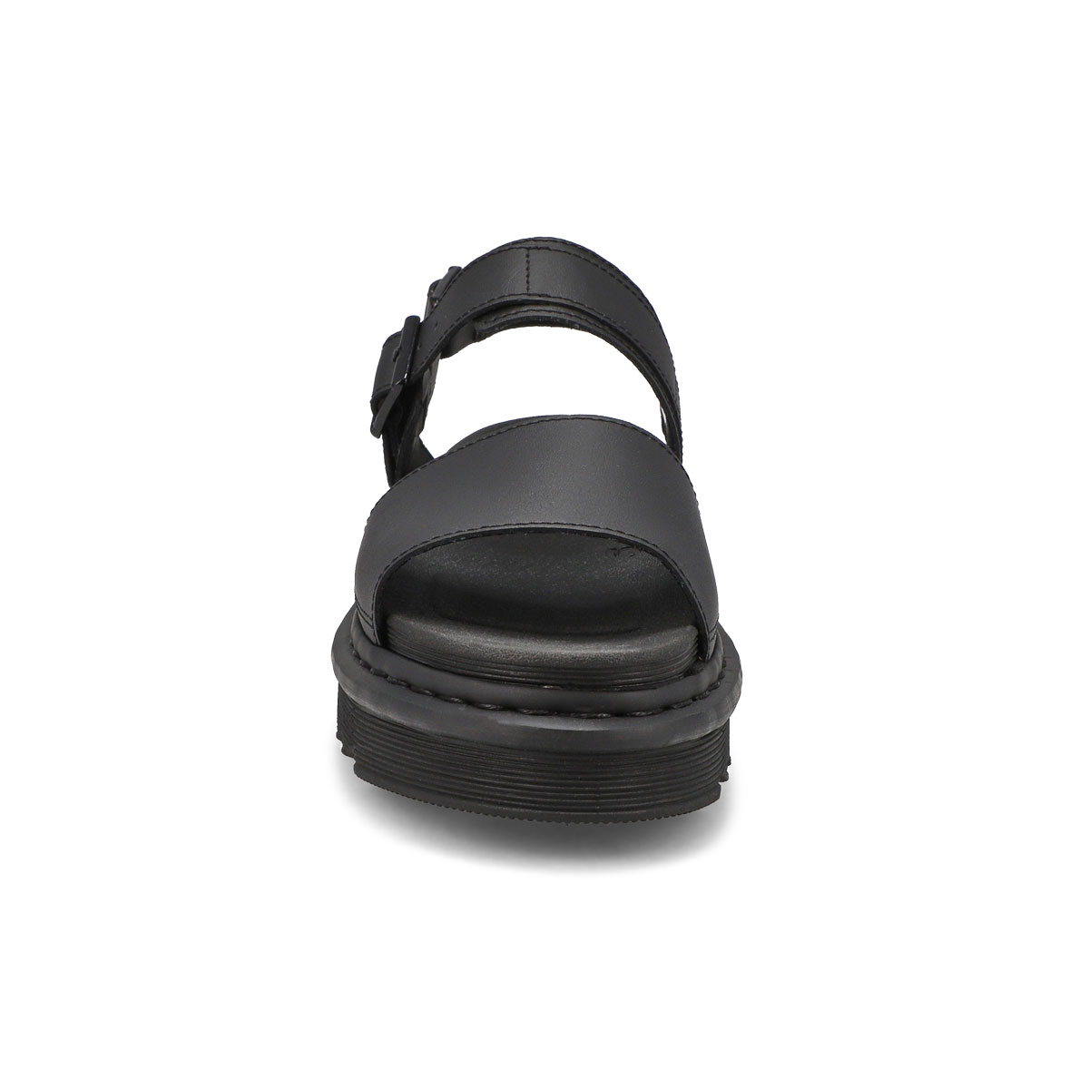 dr martens voss black leather flat sandals