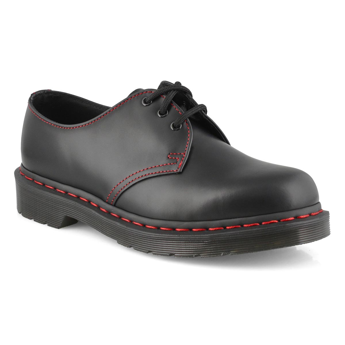 dr martens red black