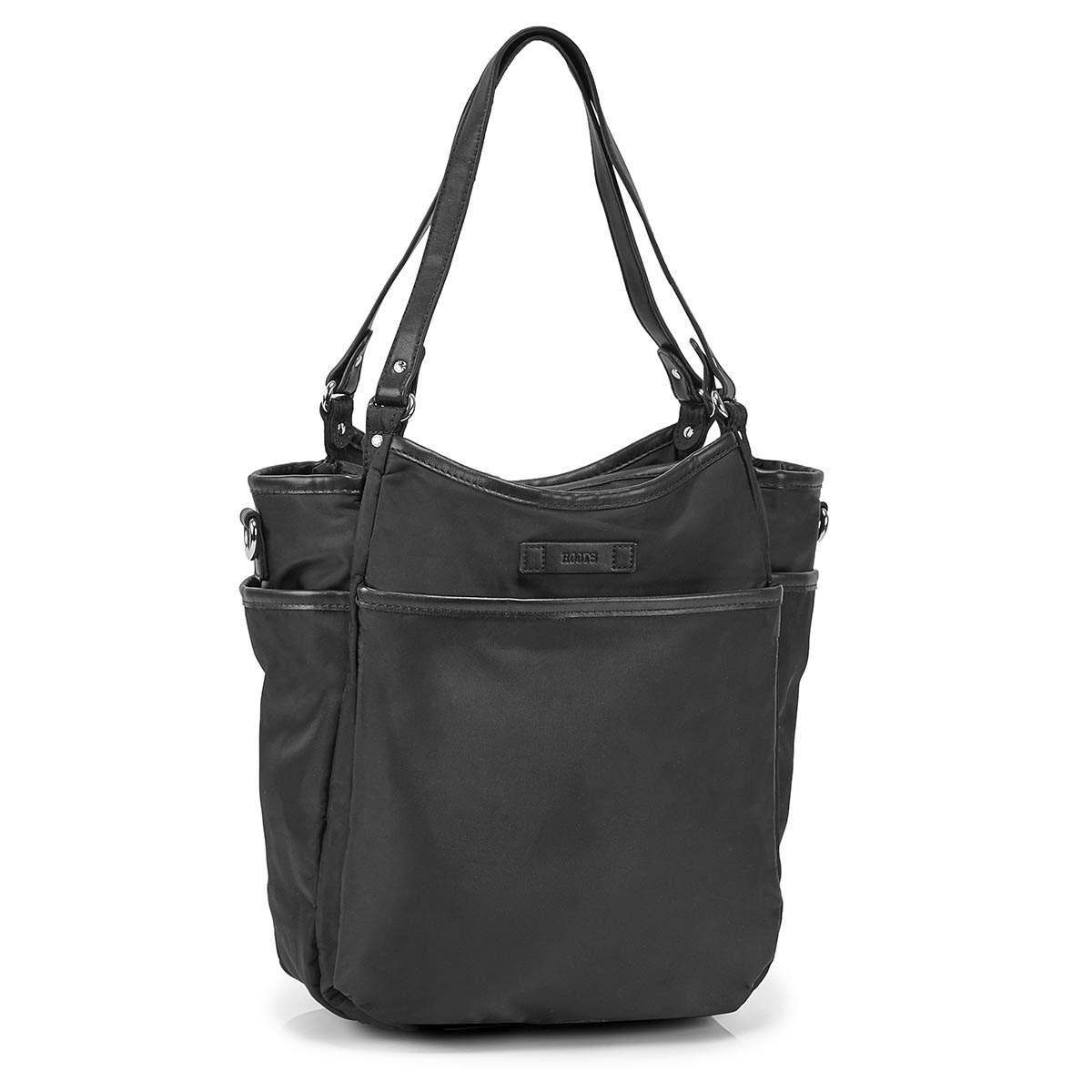 Roots Women's R5802 black muli pocket satchel | SoftMoc.com