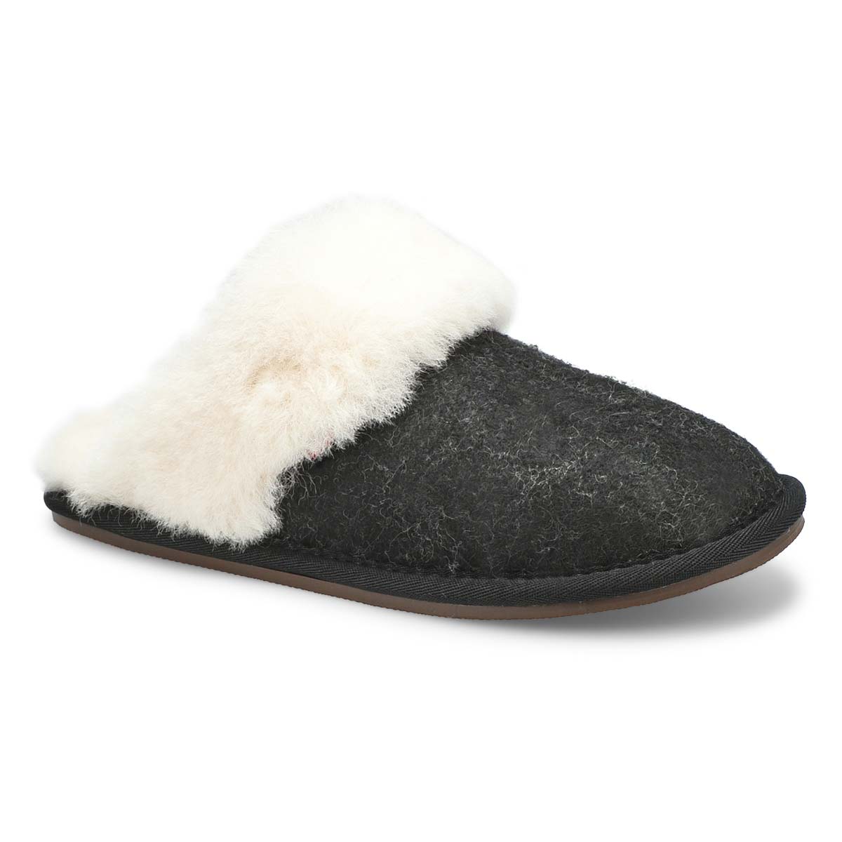 SoftMoc, Women's Rihana 2 Felt Open Back Slipper - Black