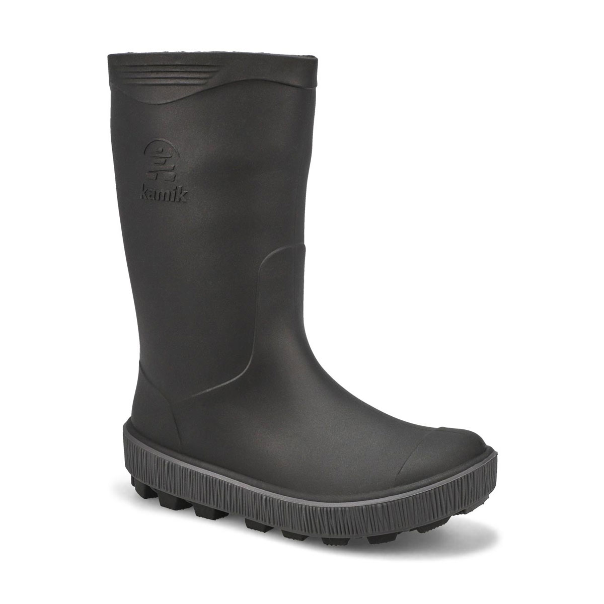 Kamik, Kamik, Boys' Riptide Waterproof Rain Boot - Black Charcoal