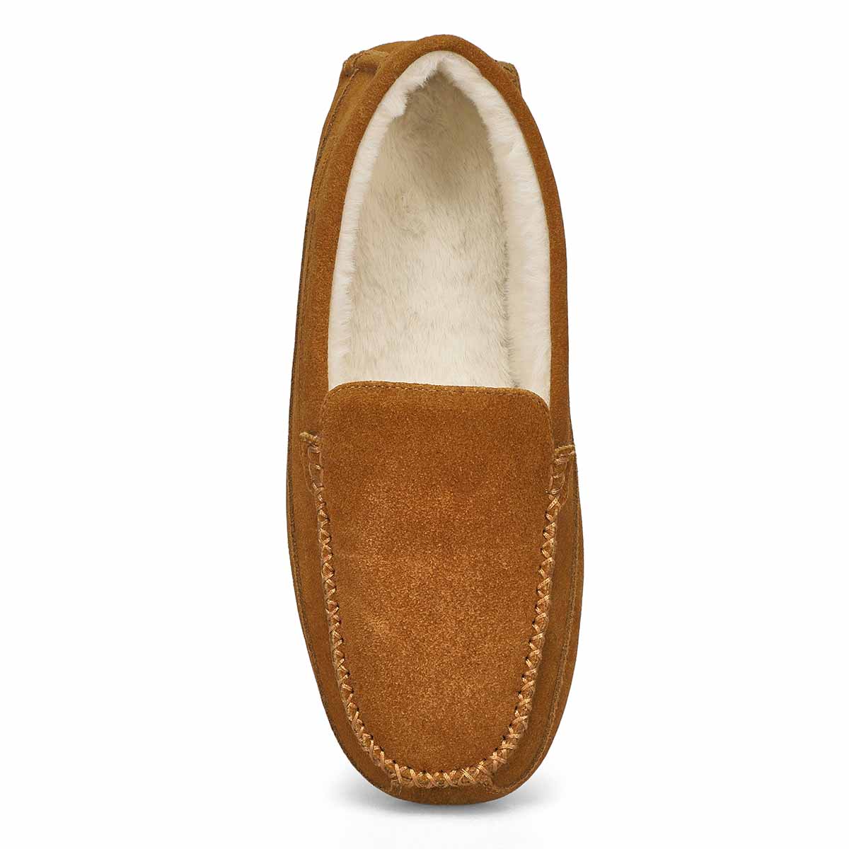 Mens Rollo Suede Plush Lined SoftMocs - Chestnut