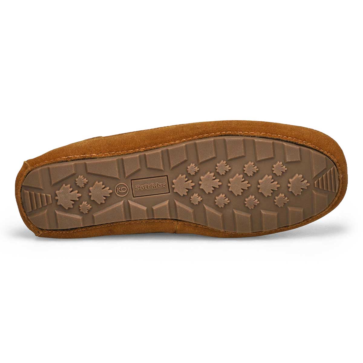 Mens Rollo Suede Plush Lined SoftMocs - Chestnut