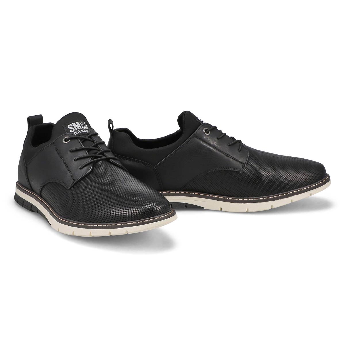 Mens Roloson Casual Lace Up Oxford - Black