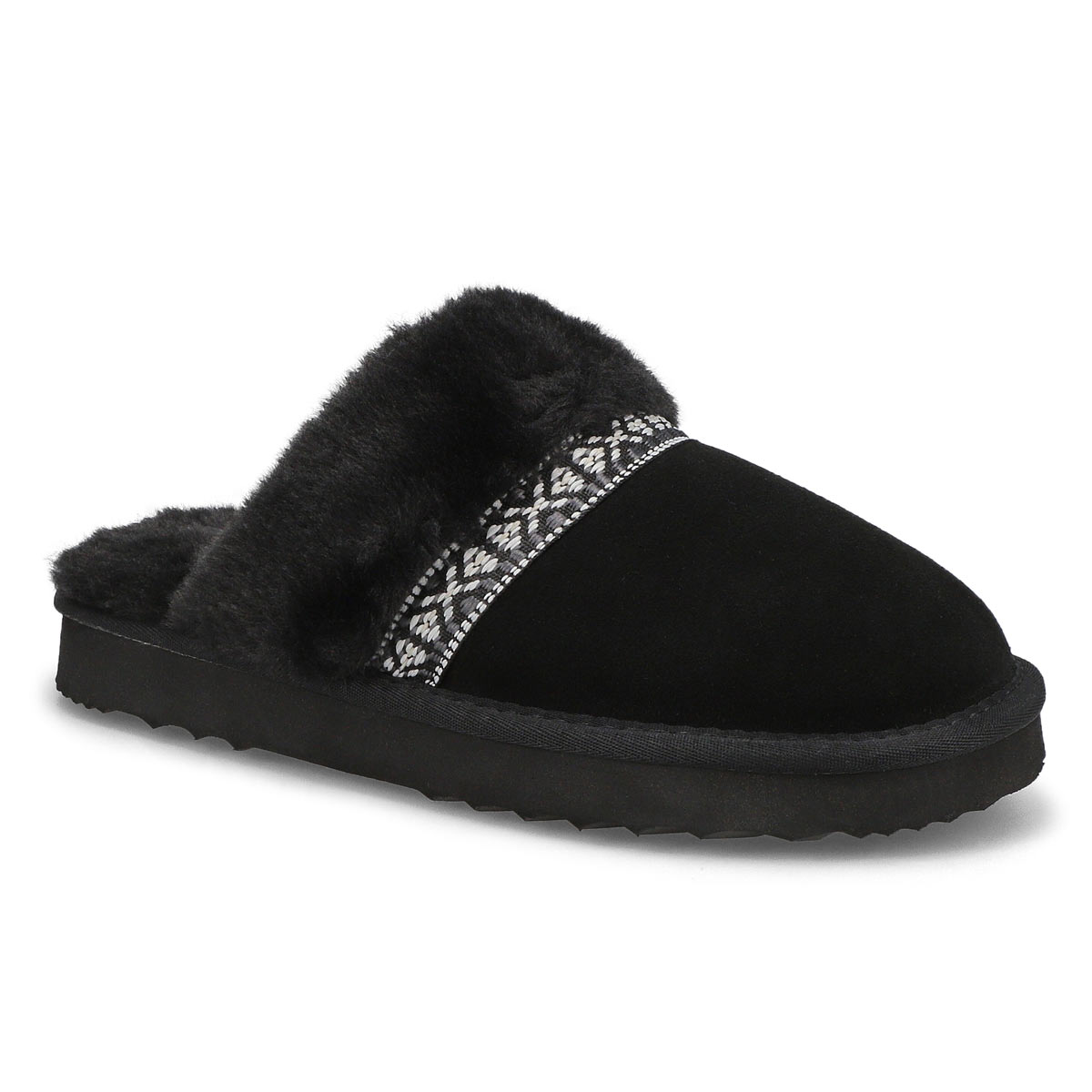 SoftMoc, Women's  Runabout Open Back Suede Slipper - Black