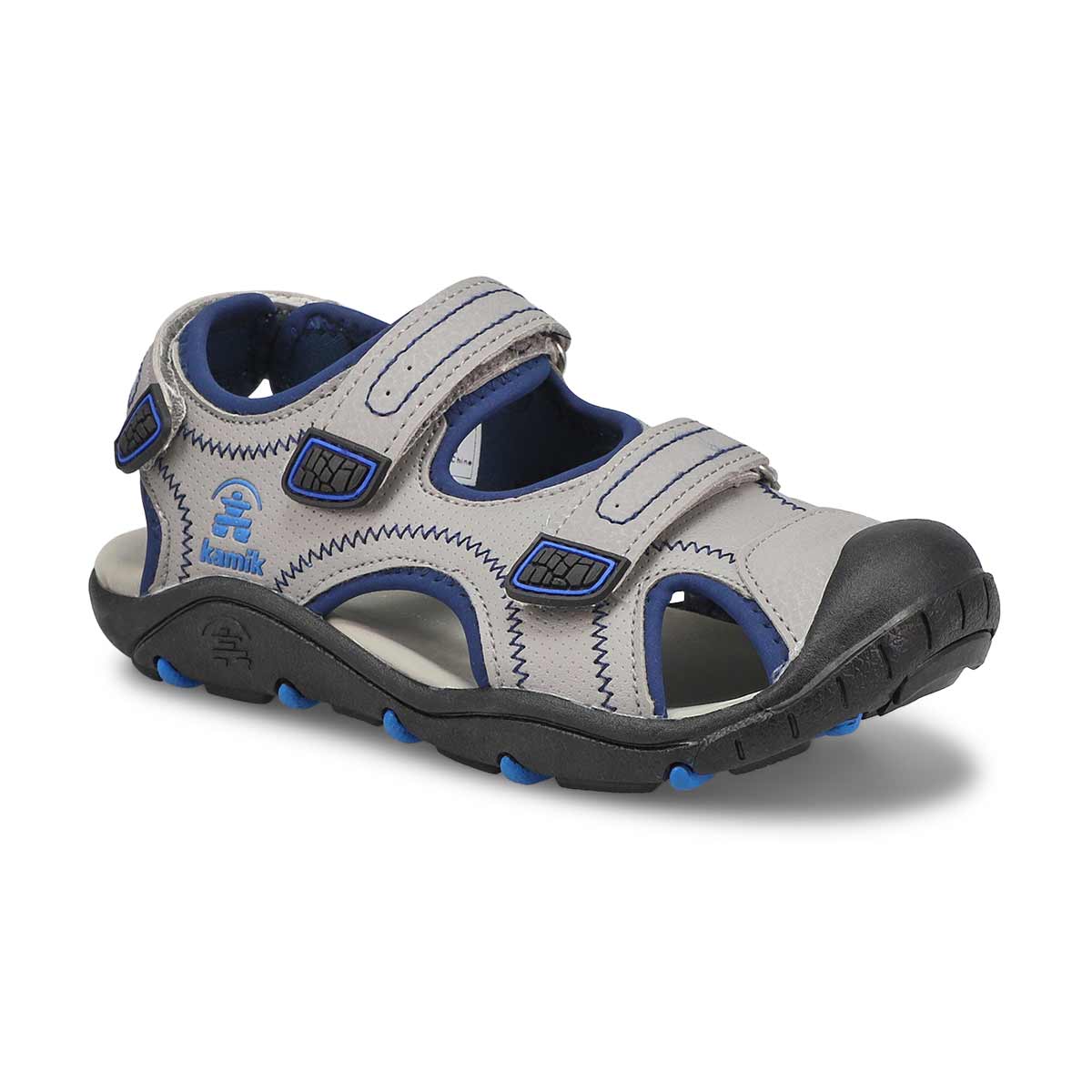 Kamik, Girls' SeaTurtle 2 Closed Toe Sandal - Grey Blue