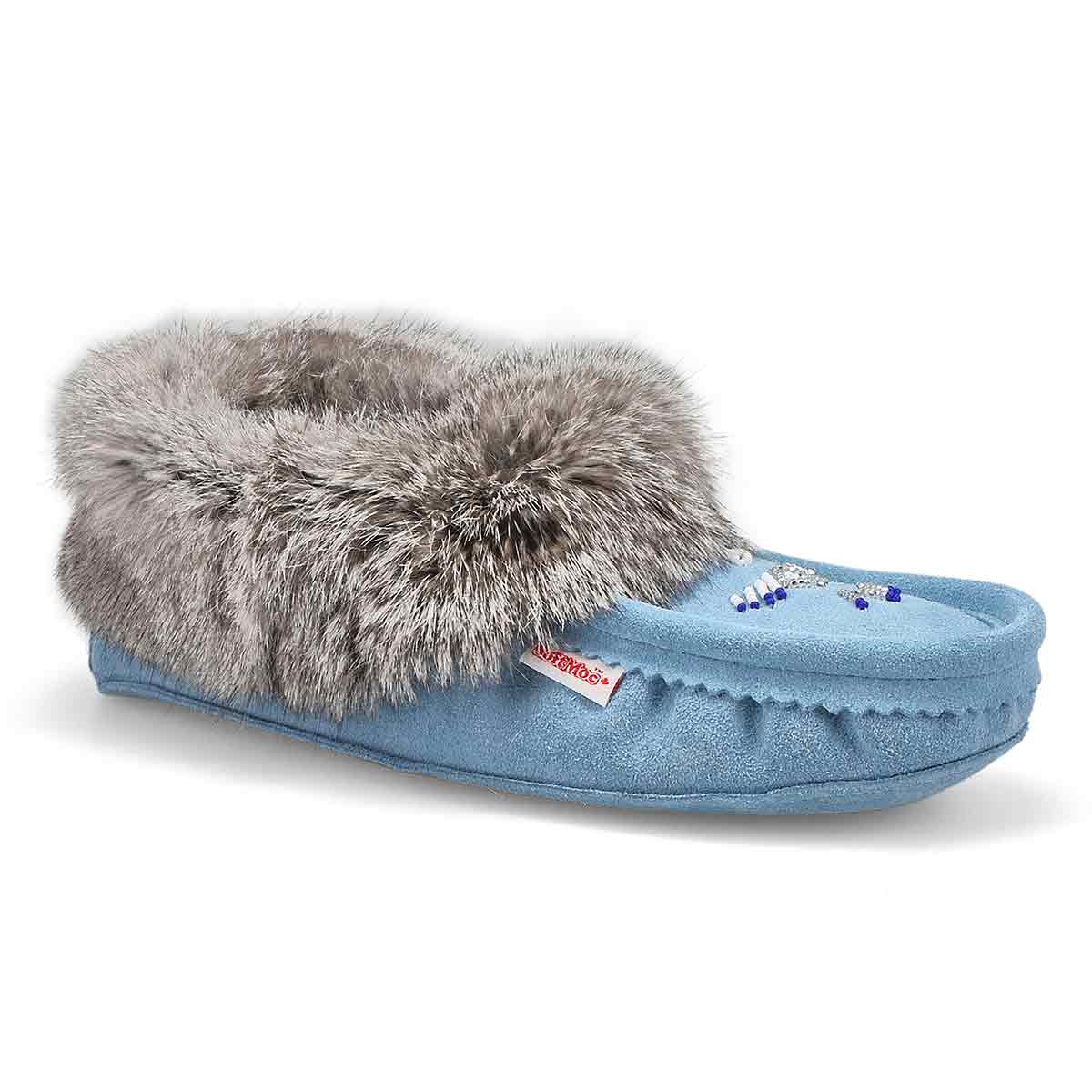 SoftMoc, SoftMocs fourrure  lapin SF600 bleu ciel, femmes