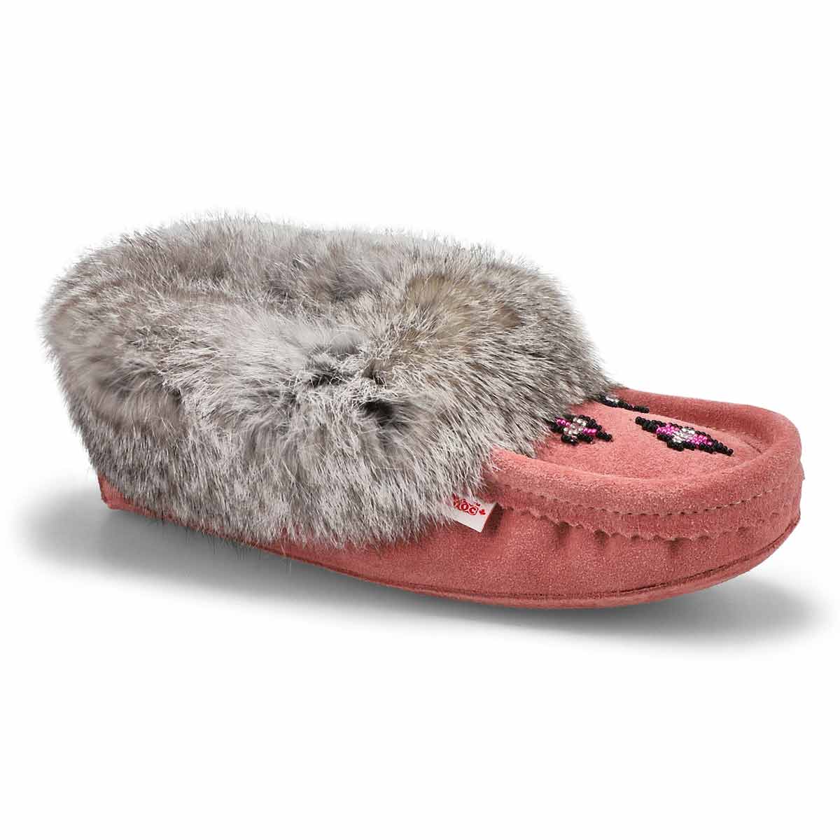 SoftMoc, SoftMocs fourrure lapin SF600 rose cendré, femmes