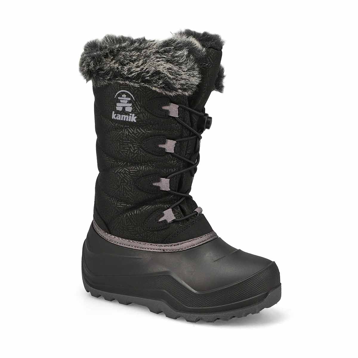 Kamik, Girls' Snowangel Waterproof Winter Boot - Black