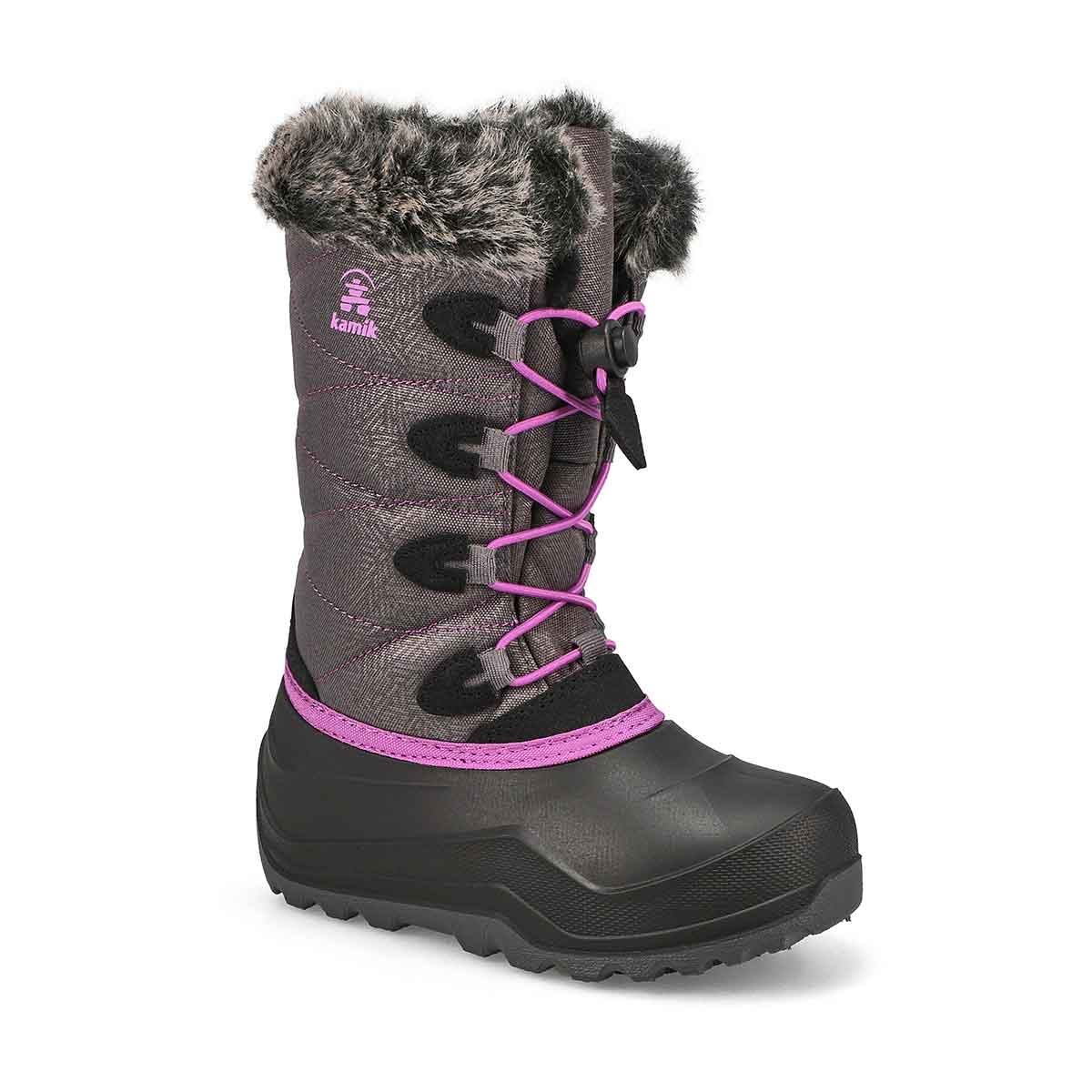 Kamik, Girls' Snowangel Winter Boot - Charcoal Orchid