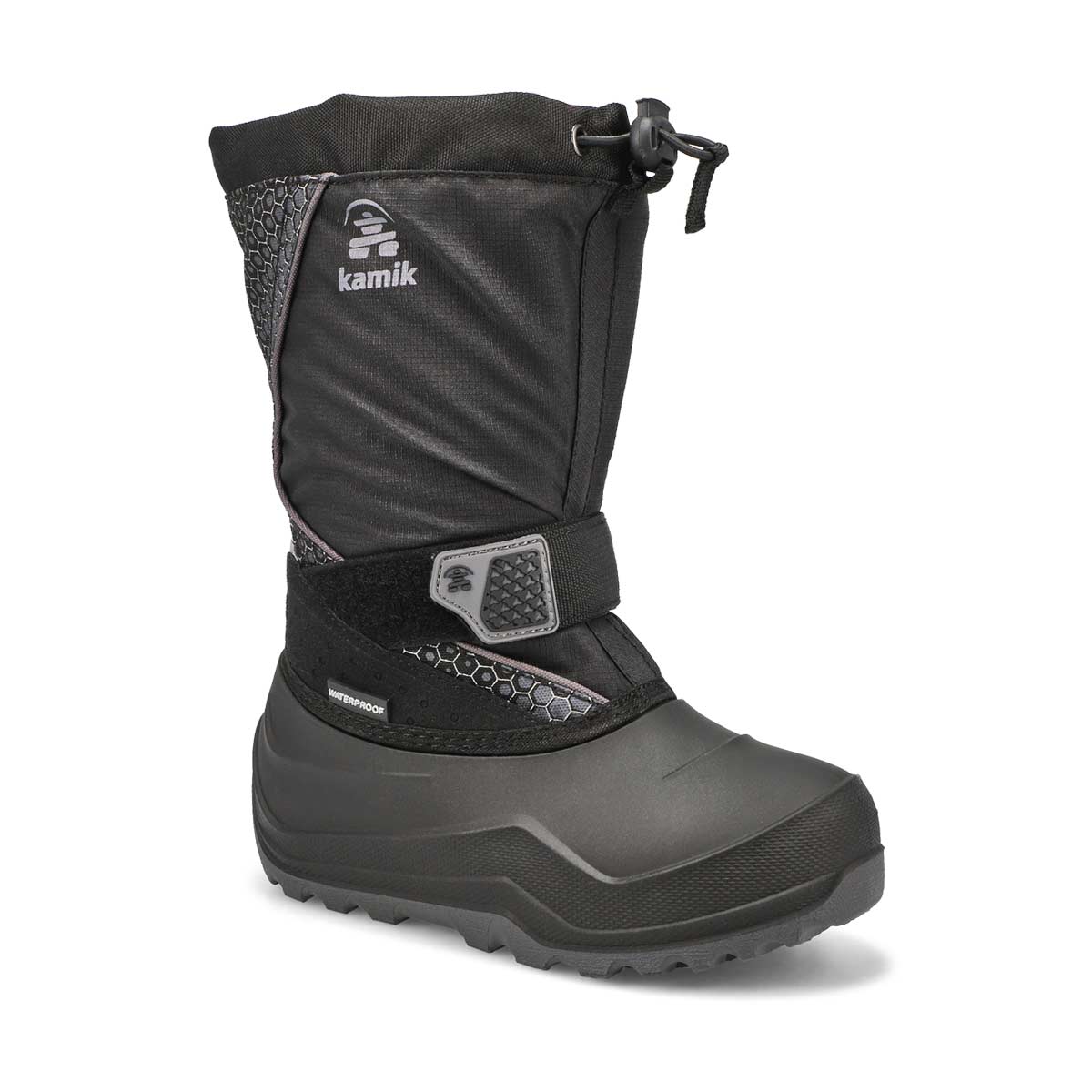 Kamik, Kamik, Boys' Snowfall P 2 Waterproof Winter Boot - Black Charcoal