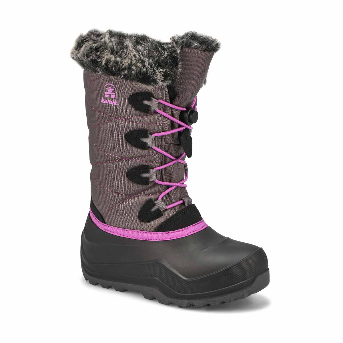 Kamik, Girls' Snowgypsy 4 Waterproof Winter Boot - Charcoal Orchid