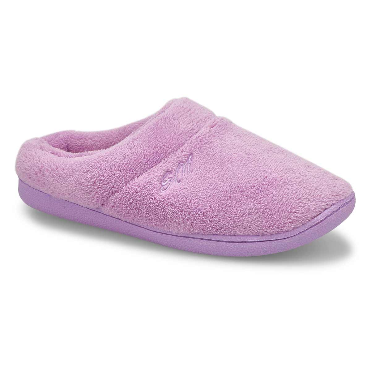 SoftMoc, Women's Snuggle Open Back Memory Foam Slipper - Lilac