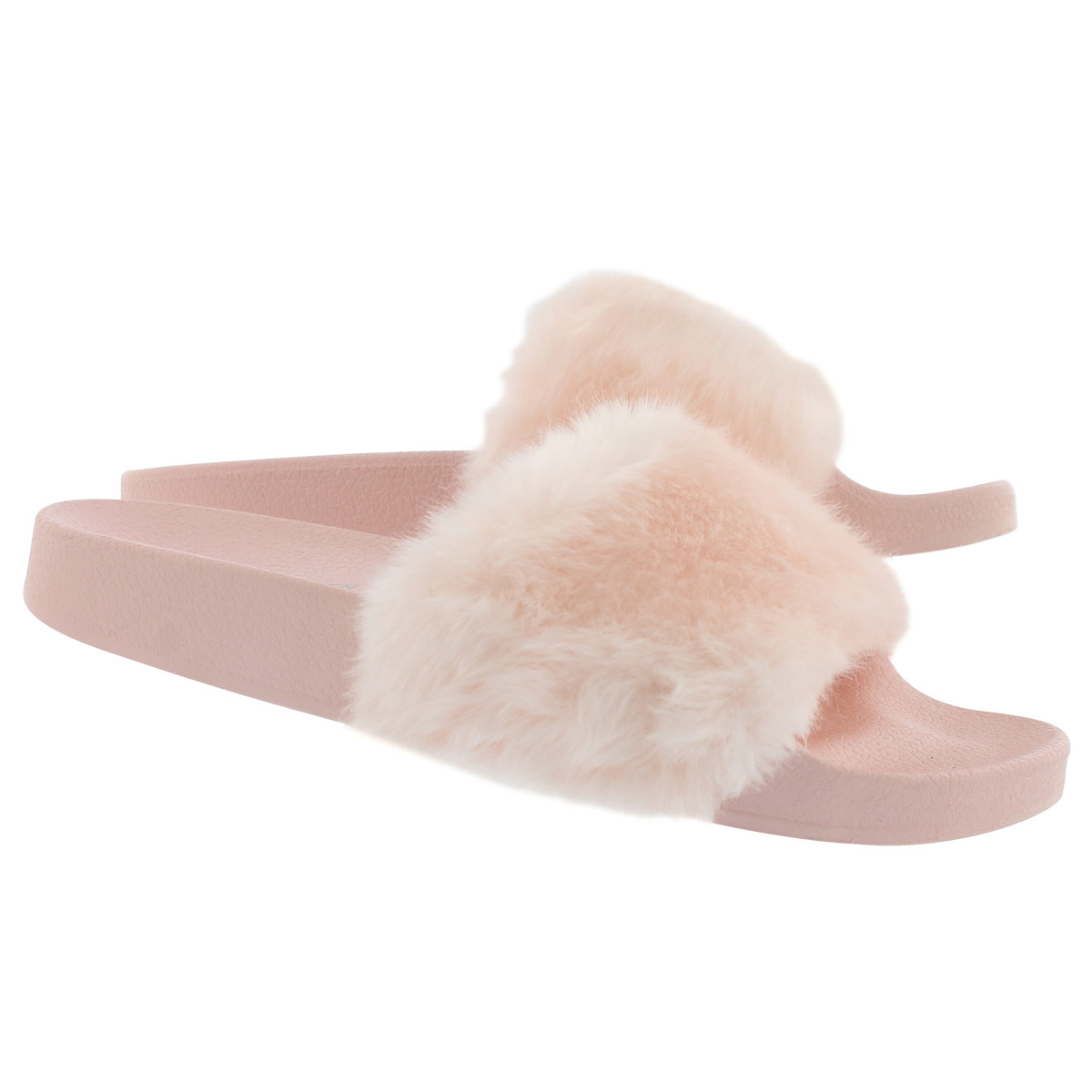 Steve Madden Women's SOFTEY pink faux fur sli | Softmoc.com